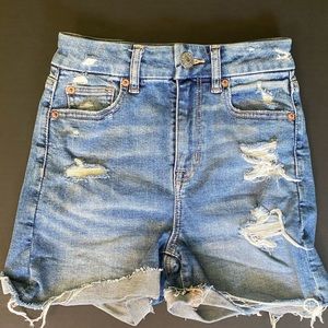 American Eagle curve Hi-Rise  jean shorts Super Strength